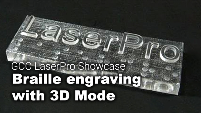 Grabado en relieve en Braille con modo 3D
